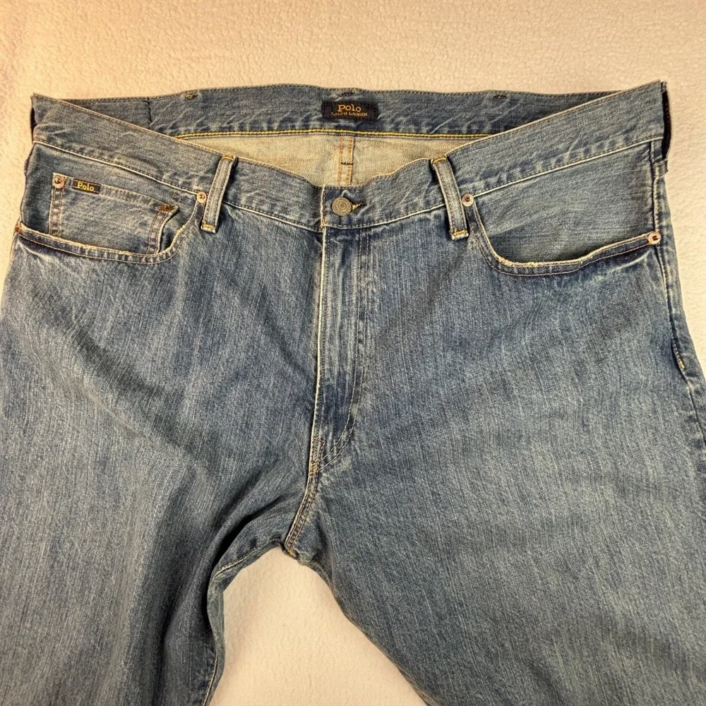 Polo Ralph Lauren Mens Straight Leg Jeans Medium Wash Denim Blue 40x30